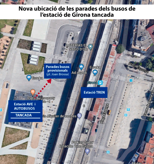 A partir del sábado, día 4 de abril de 2020, la estación de autobuses de Girona estará CERRADA